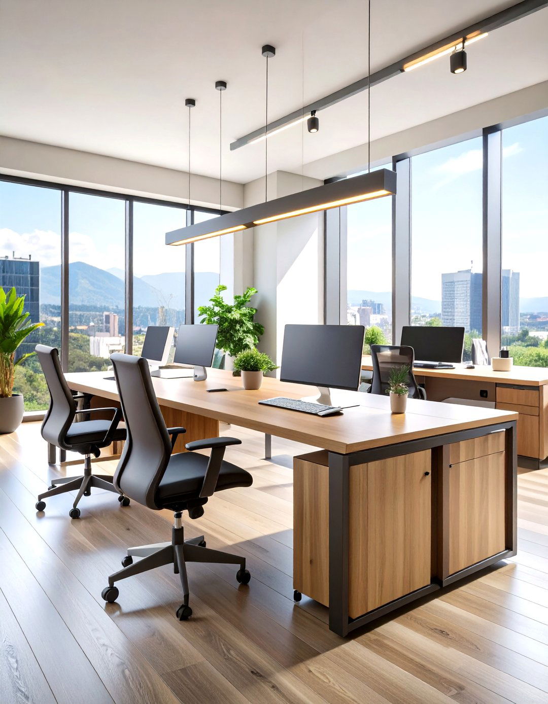 Wire Free Charging and Power Integration - 20 Home Office Decor Ideas