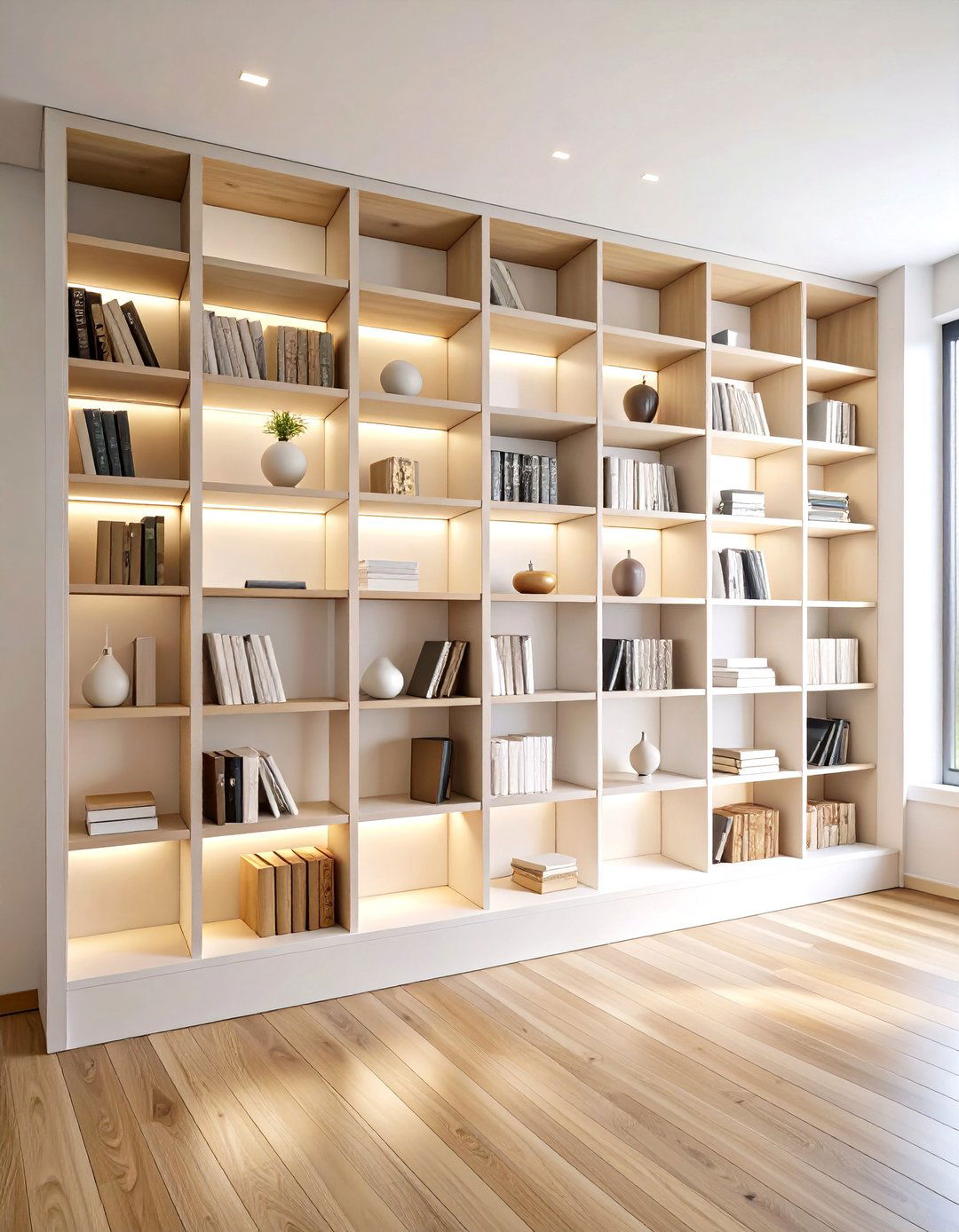 Wireless Puck Bookshelf Lighting - 20 Bookshelf Lighting Ideas