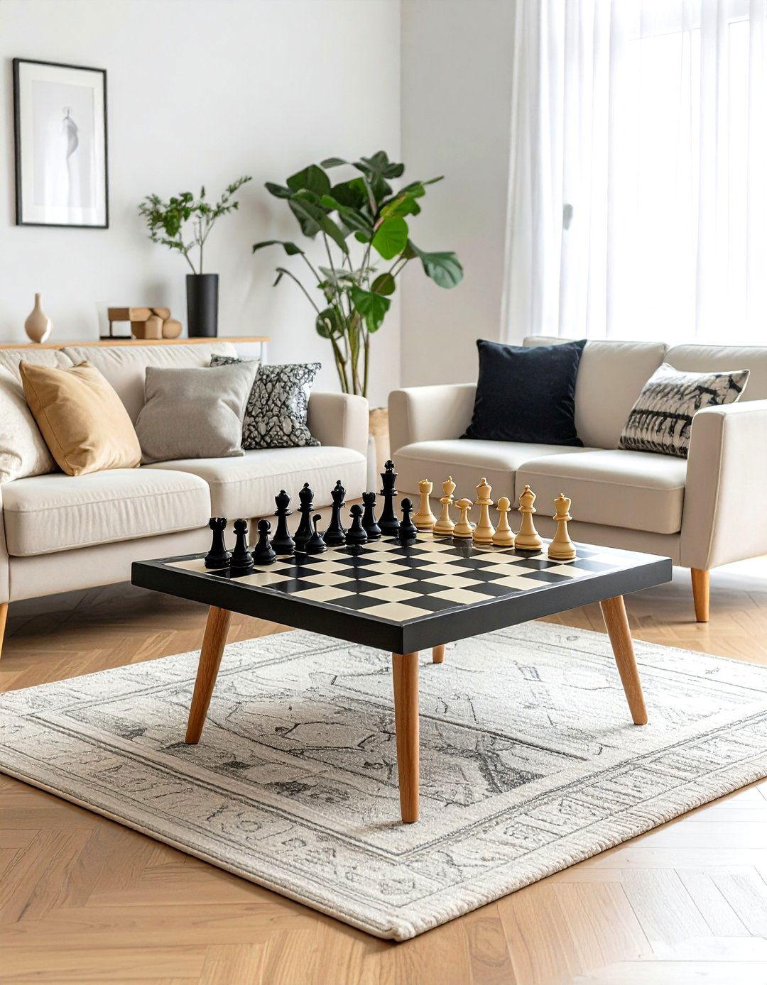 Wizard Chess Coffee Table in Harry Potter Living Rooms - 20 Harry Potter Decor Ideas