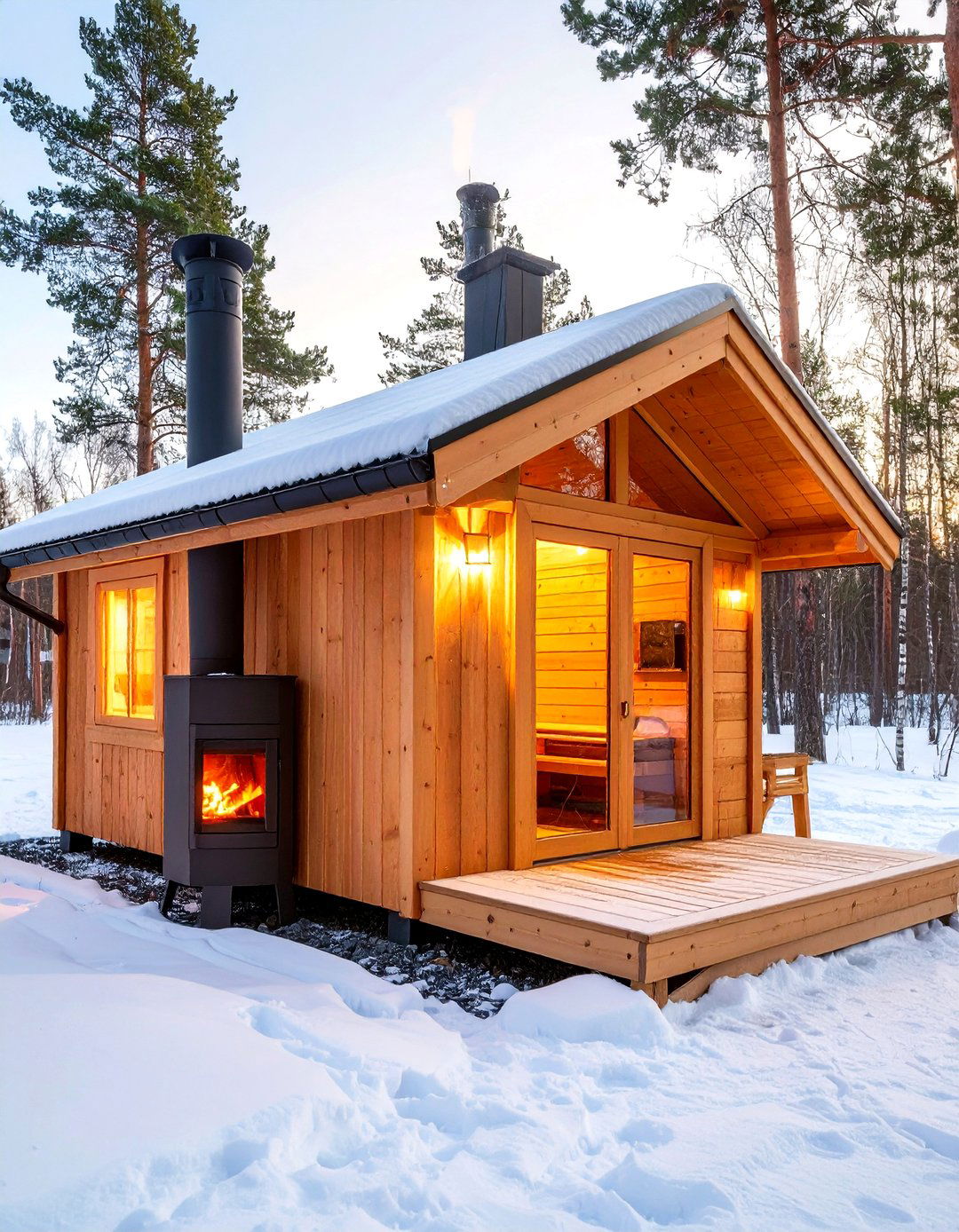 Wood Burning Traditional Outdoor Sauna - 20 Outdoor Sauna Ideas