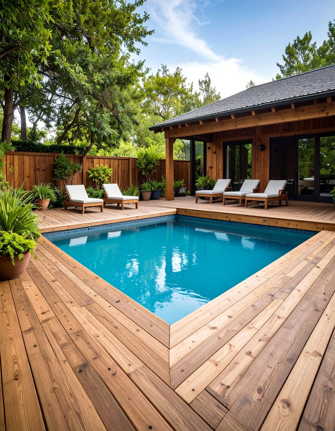 Wood Clad Rustic Spool - 20 Spool Pool Ideas