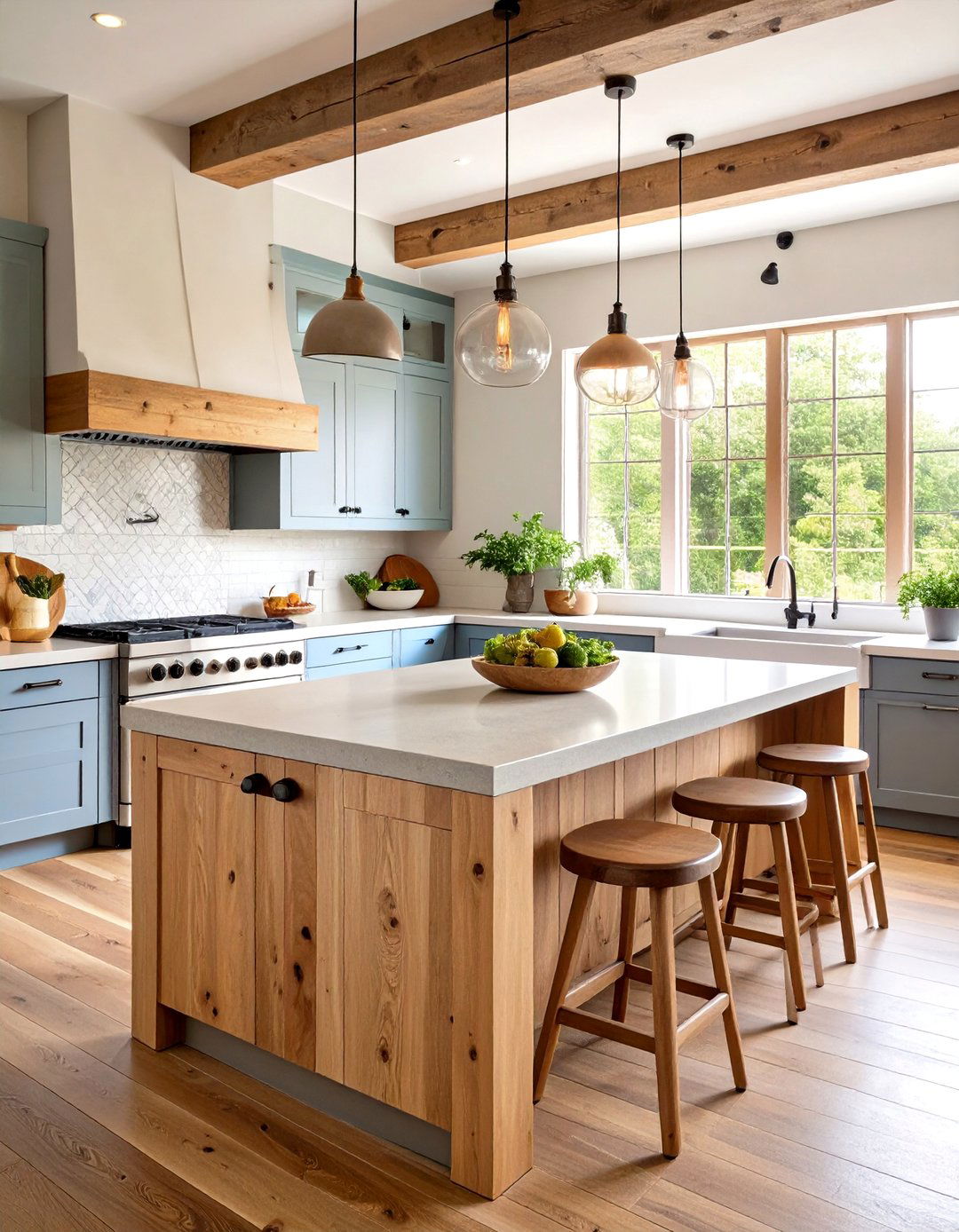 Wood Grain Concrete Countertop with Live Edge - 20 Concrete Countertop Ideas