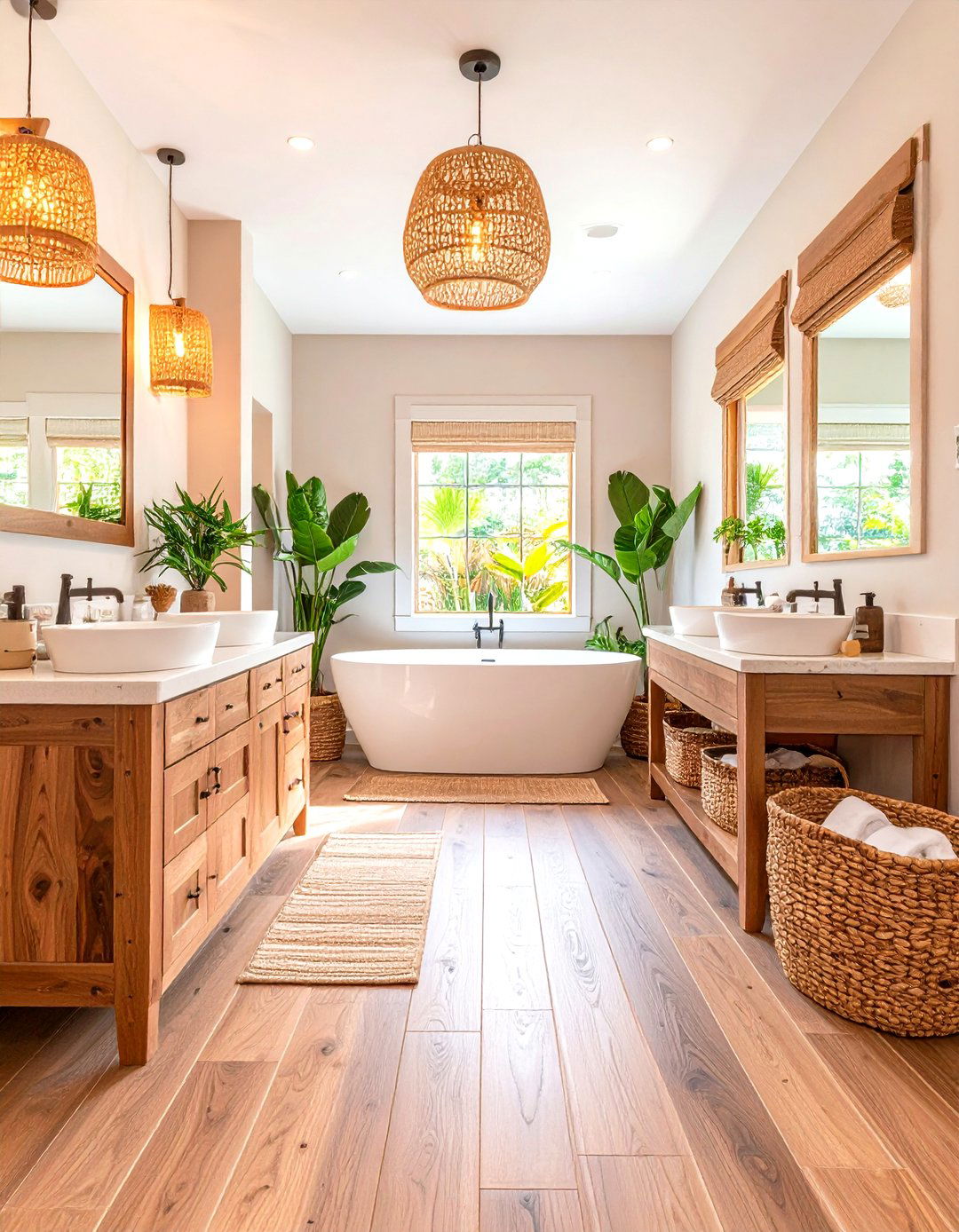 Wood Look Plank Powder Room Floor Tile - 20 Powder Room Floor Tile Ideas