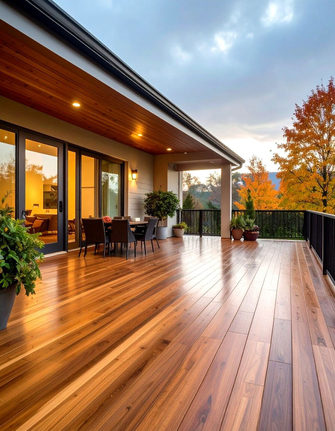 Wood Look Porcelain Front Porch Tile Warmth - 20 Front Porch Tile Ideas