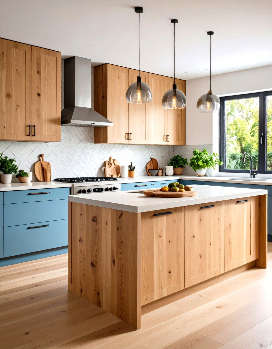 Wood Look Porcelain Kitchen Splashback Warm Modernism - 20 Kitchen Splashback Ideas