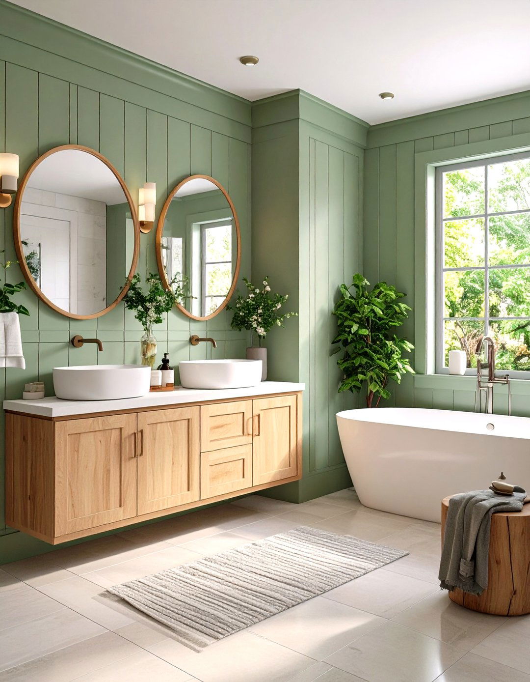 Wood Panel Wainscoting - 20 Spanish Style Bathroom Ideas