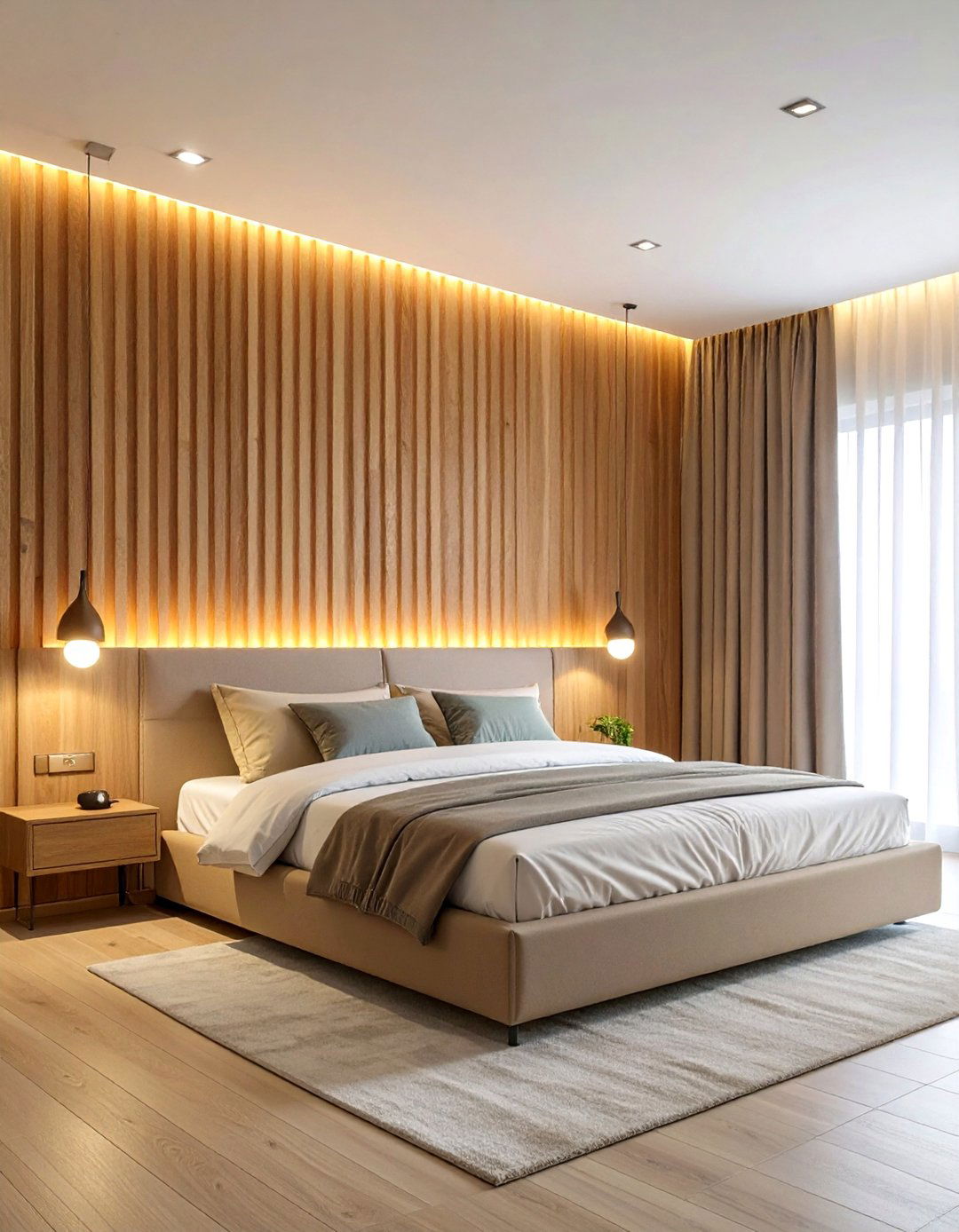 Wood Slat Panel Bedroom Wall Decor - 20 Bedroom Wall Decor Ideas
