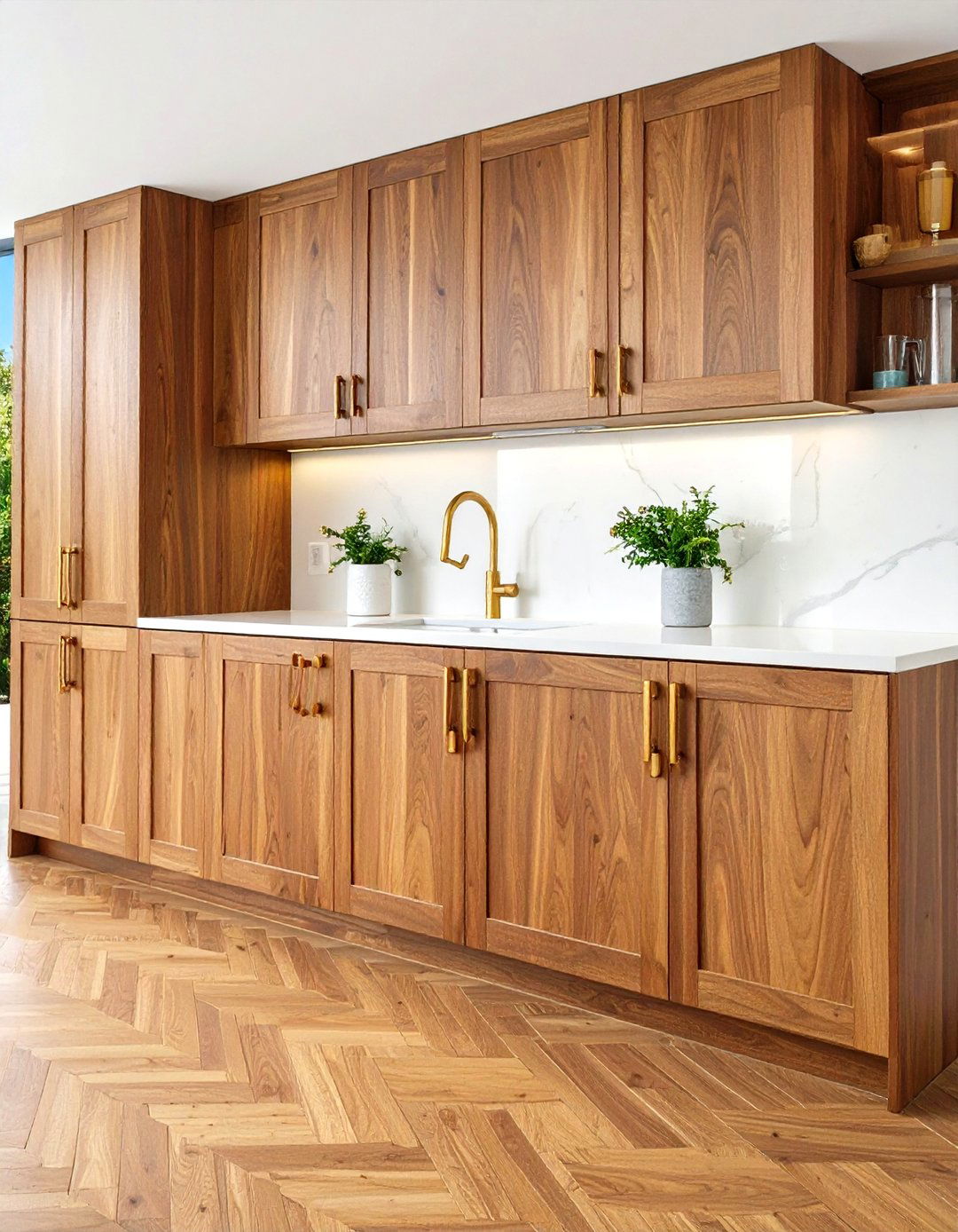 Wood Veneer Cabinet Warm Up Kitchen - 20 70s Kitchen Ideas