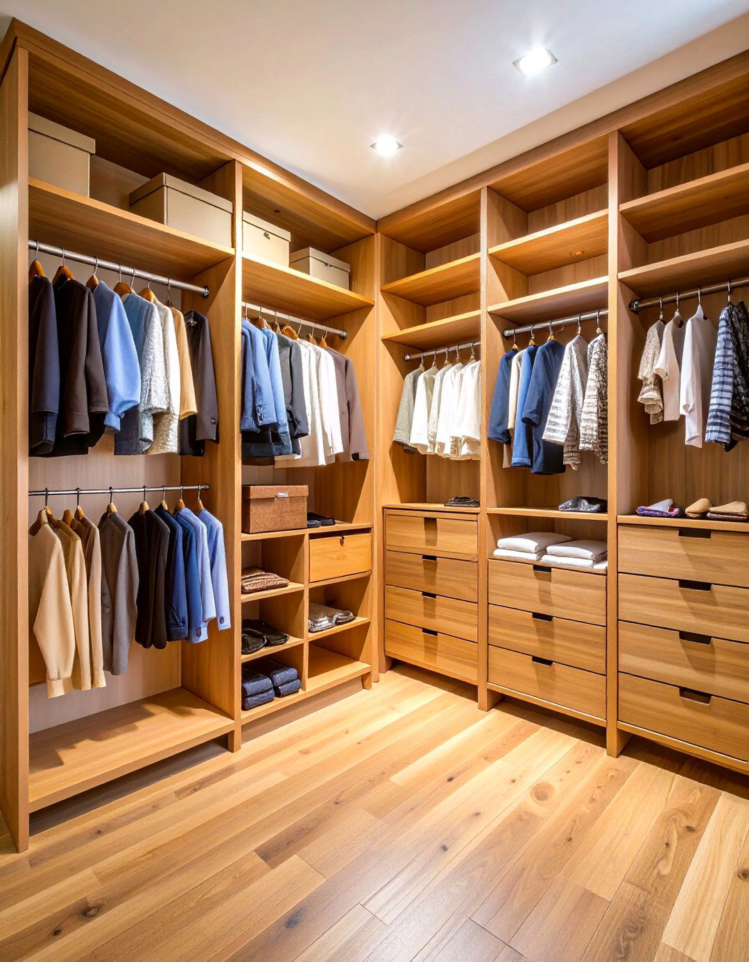 Wooden Closet Organization Systems - 20 Wooden Interior Design Ideas