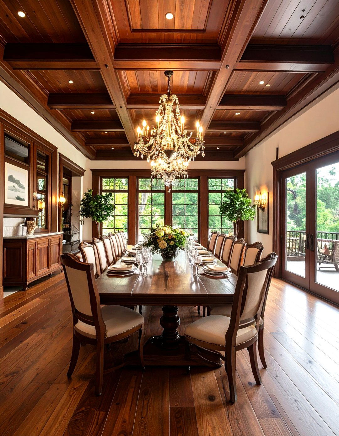 Wooden Coffered Ceiling Design - 20 Wooden Interior Design Ideas