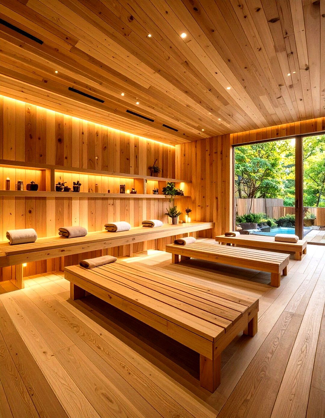 Wooden Elements and Textures - 20 Spa Decor Ideas