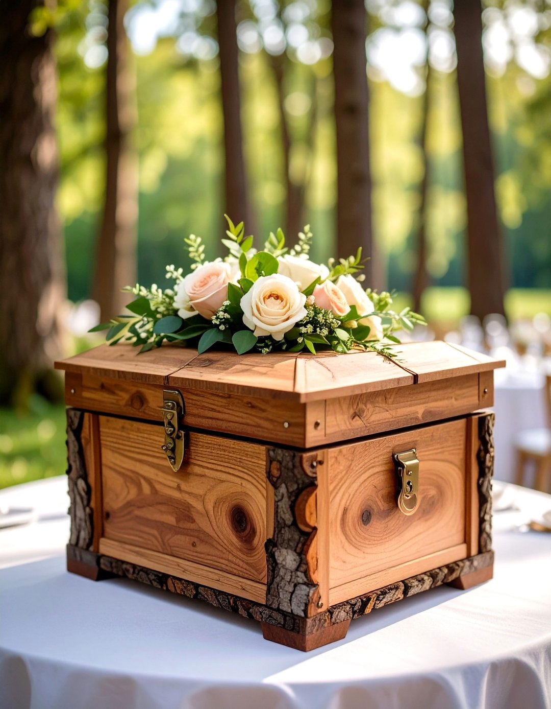 Wooden Log Natural Wedding Card Box - 20 Wedding Card Box Ideas