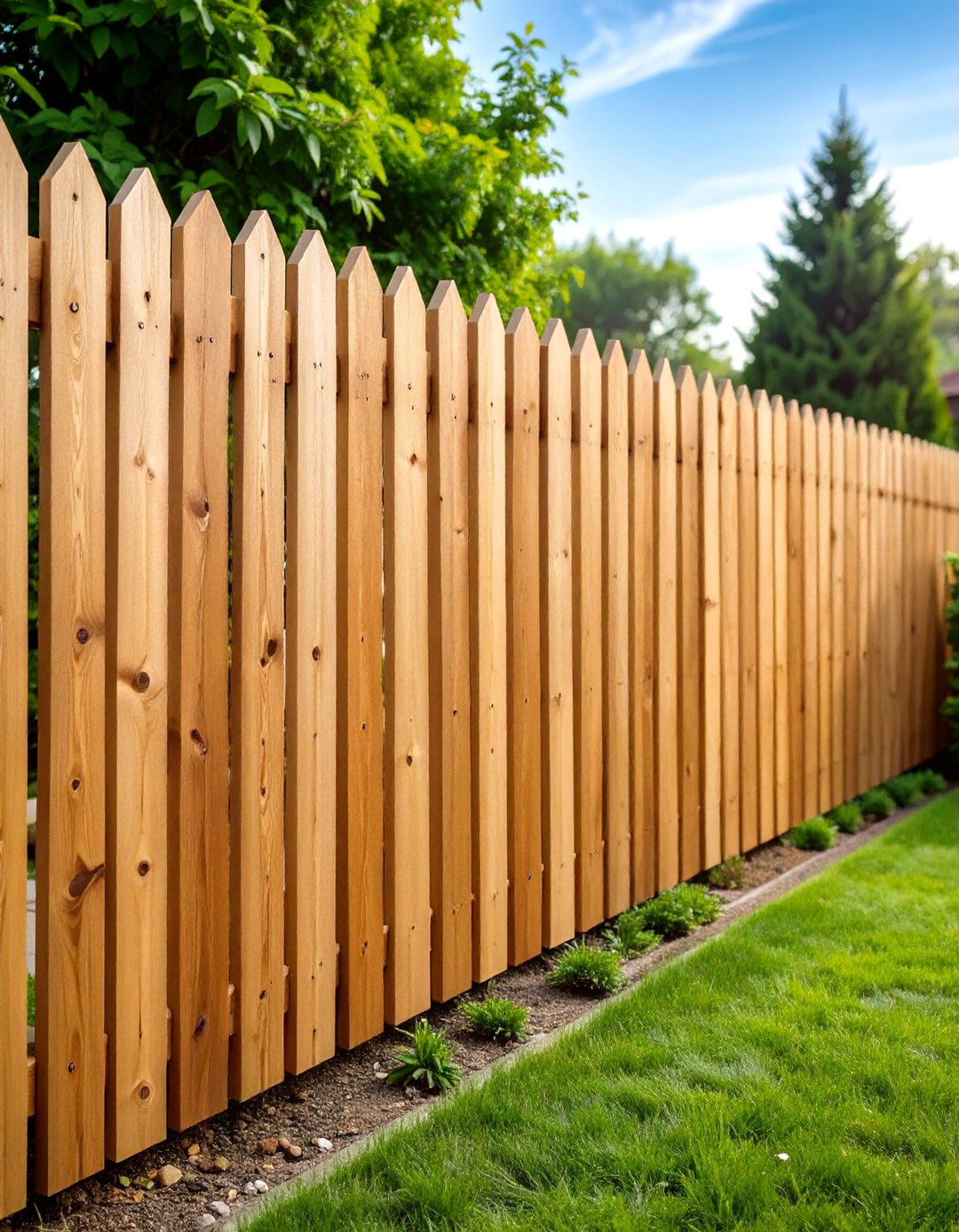 Wooden Privacy Dog Fence with Solid Panels - 20 Dog Fence Ideas