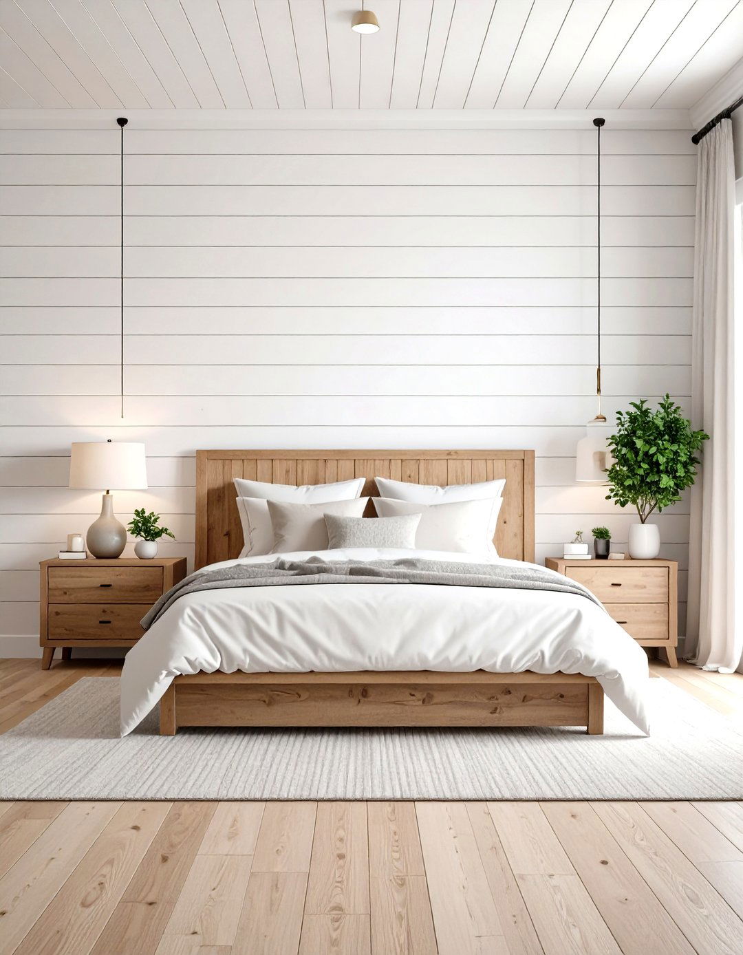 Wooden Shiplap Feature Walls - 20 Wooden Interior Design Ideas