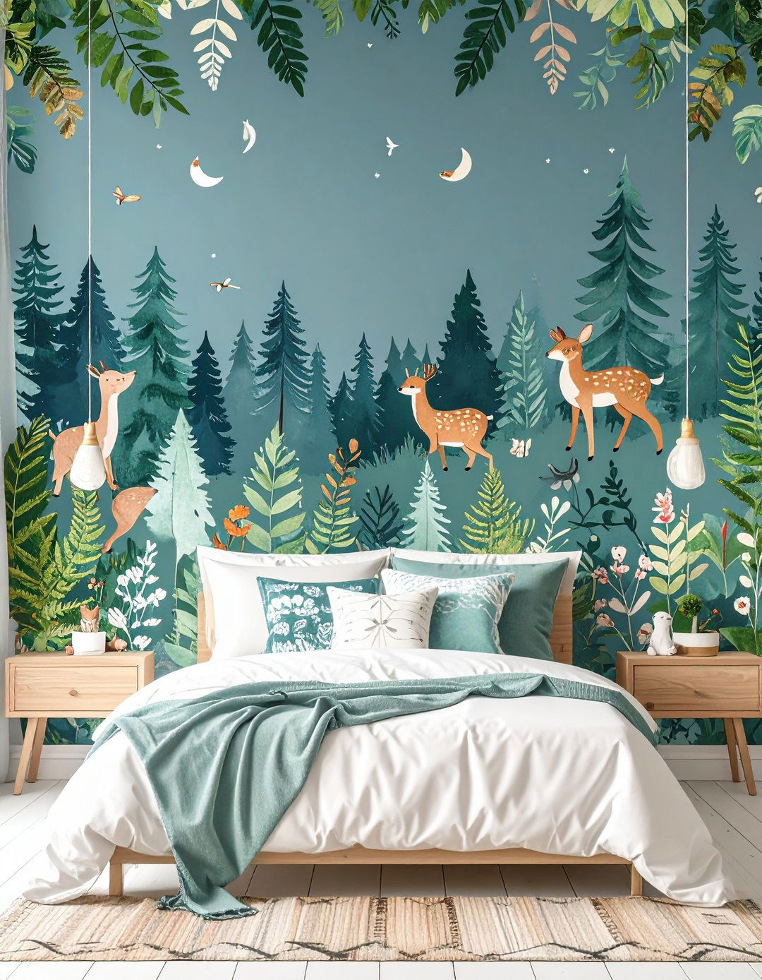 Woodland Mural Transforms Walls into Enchanted Forests - 20 Fairy-themed Bedroom Ideas