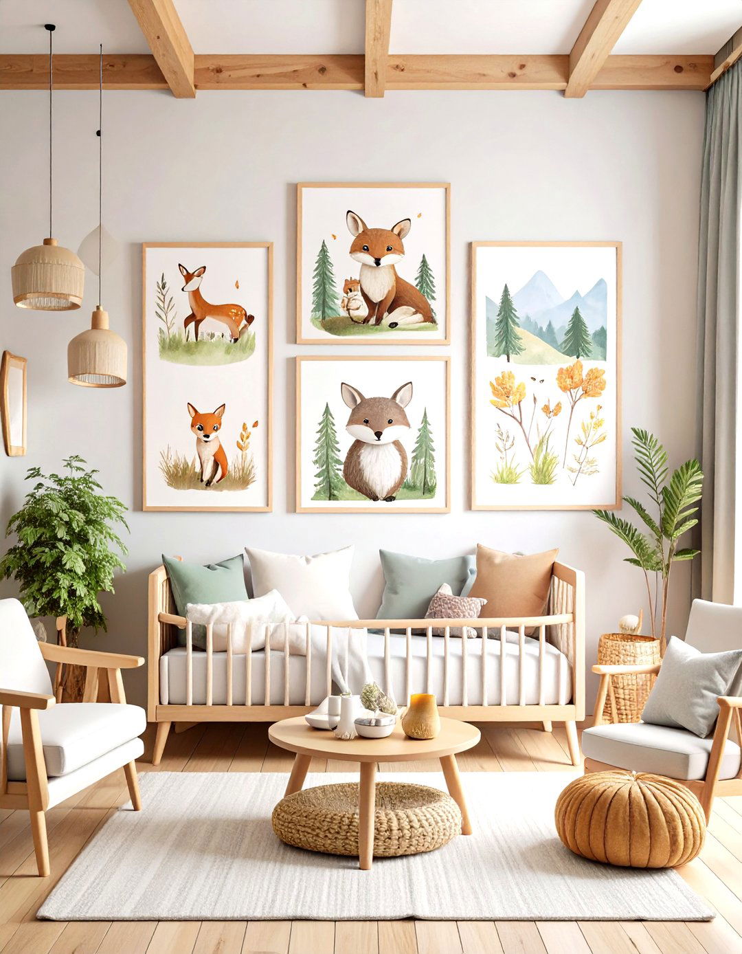 Woodland Nursery Animal Wall Art and Prints - 20 Woodland Nursery Ideas