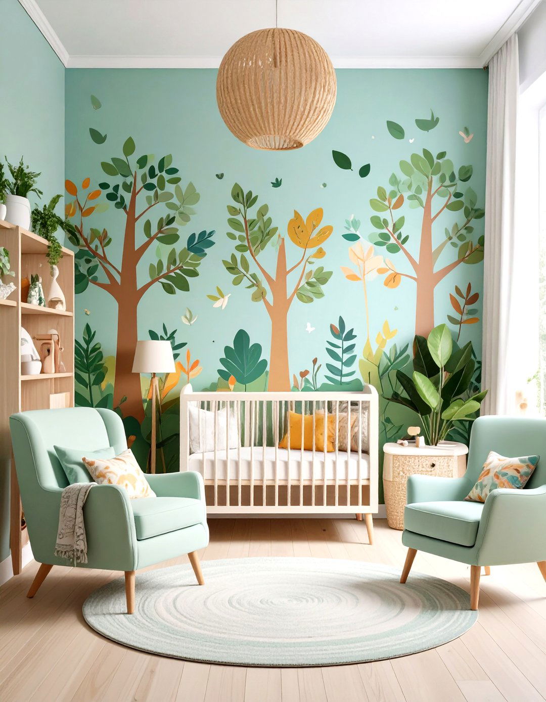 Woodland Nursery Botanical Wall Decals and Elements - 20 Woodland Nursery Ideas