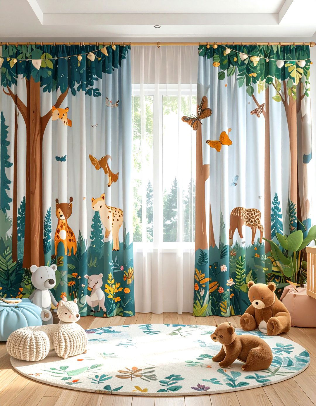 Woodland Nursery Curtains for Privacy and Style - 20 Woodland Nursery Ideas