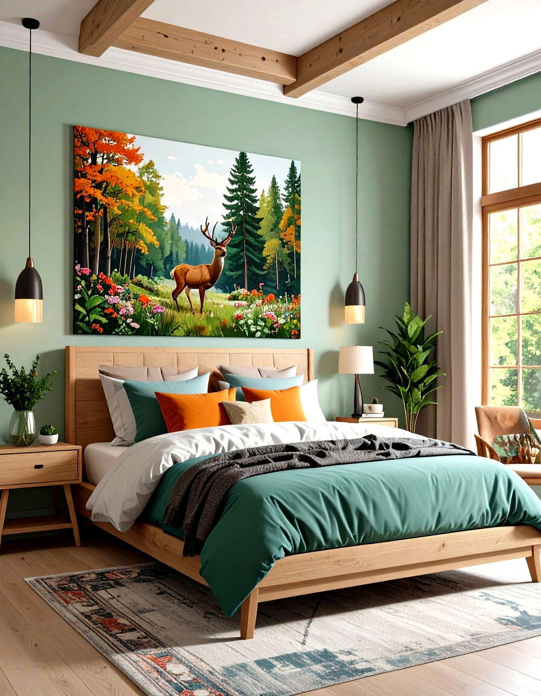 Woodland Scene Hunting Bedroom Wall Art - 20 Hunting Bedroom Ideas
