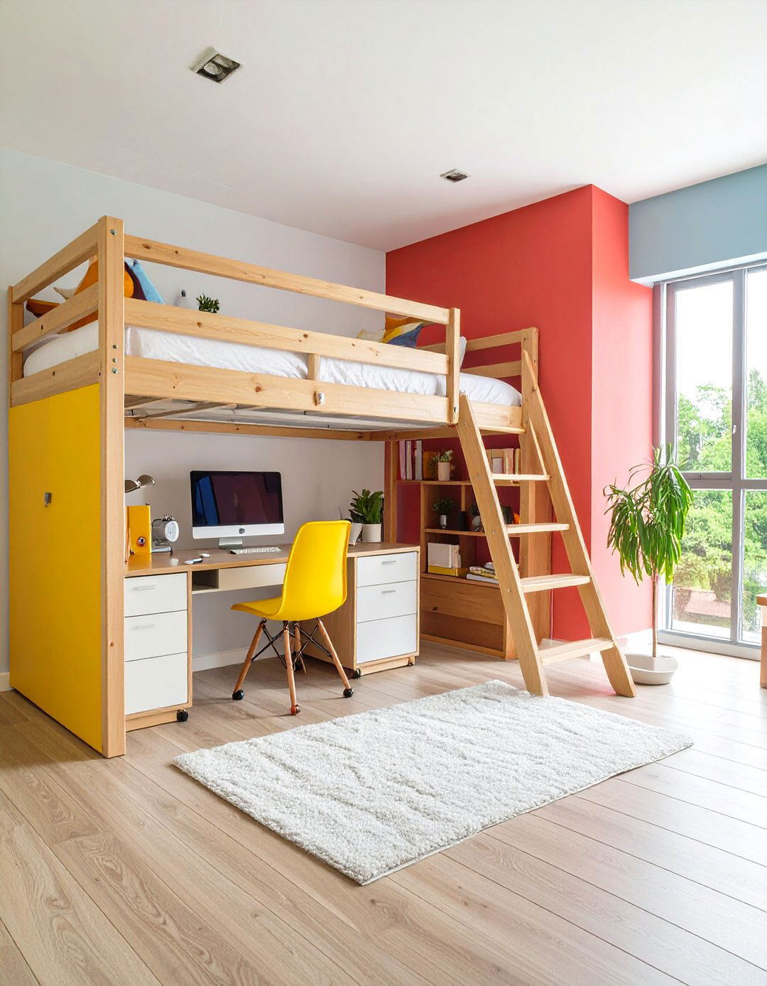 Workspace Loft Bed with Executive Desk - 20 Loft Bed Ideas