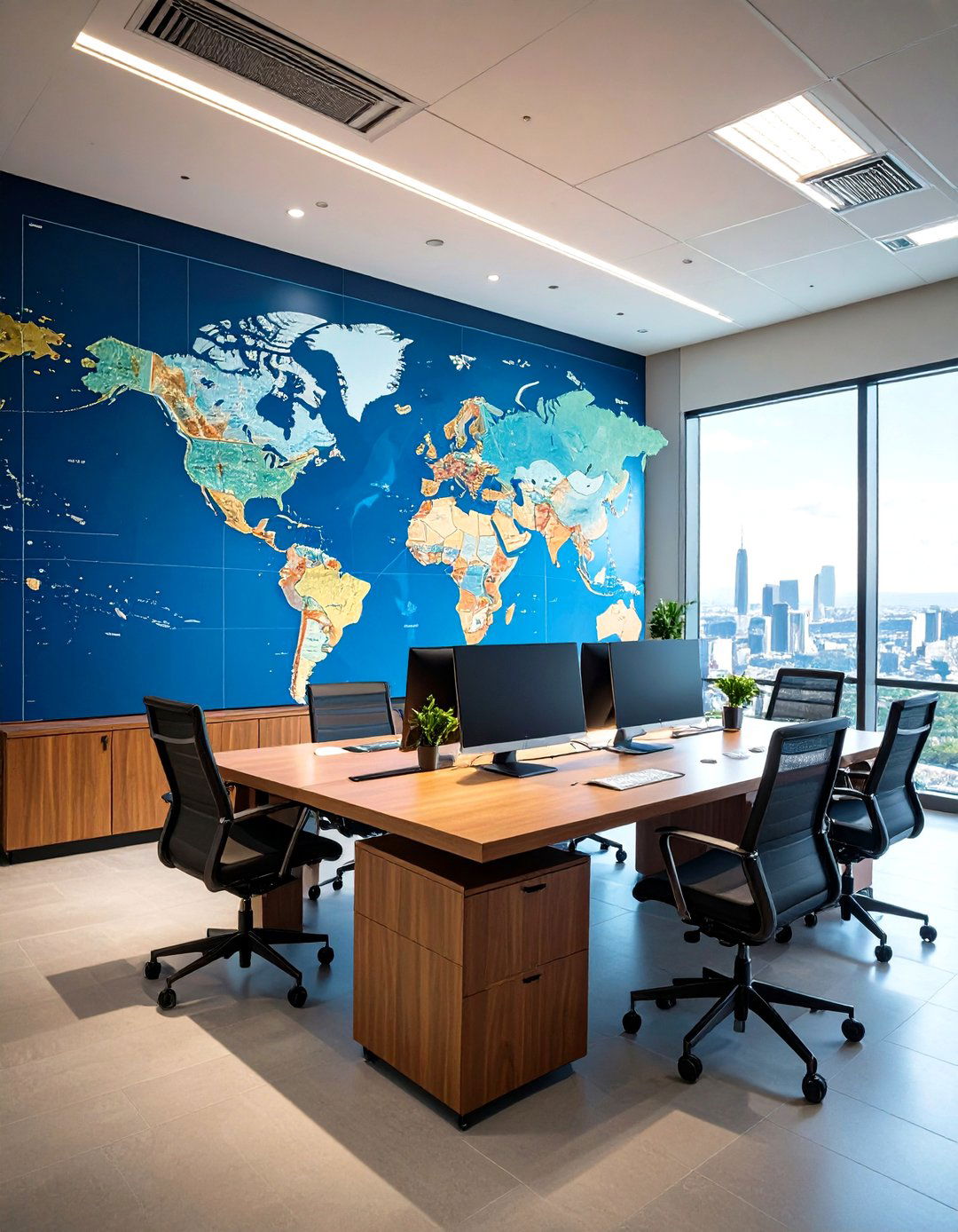 World Map Office Wallpaper - 20 Office Wallpaper Ideas