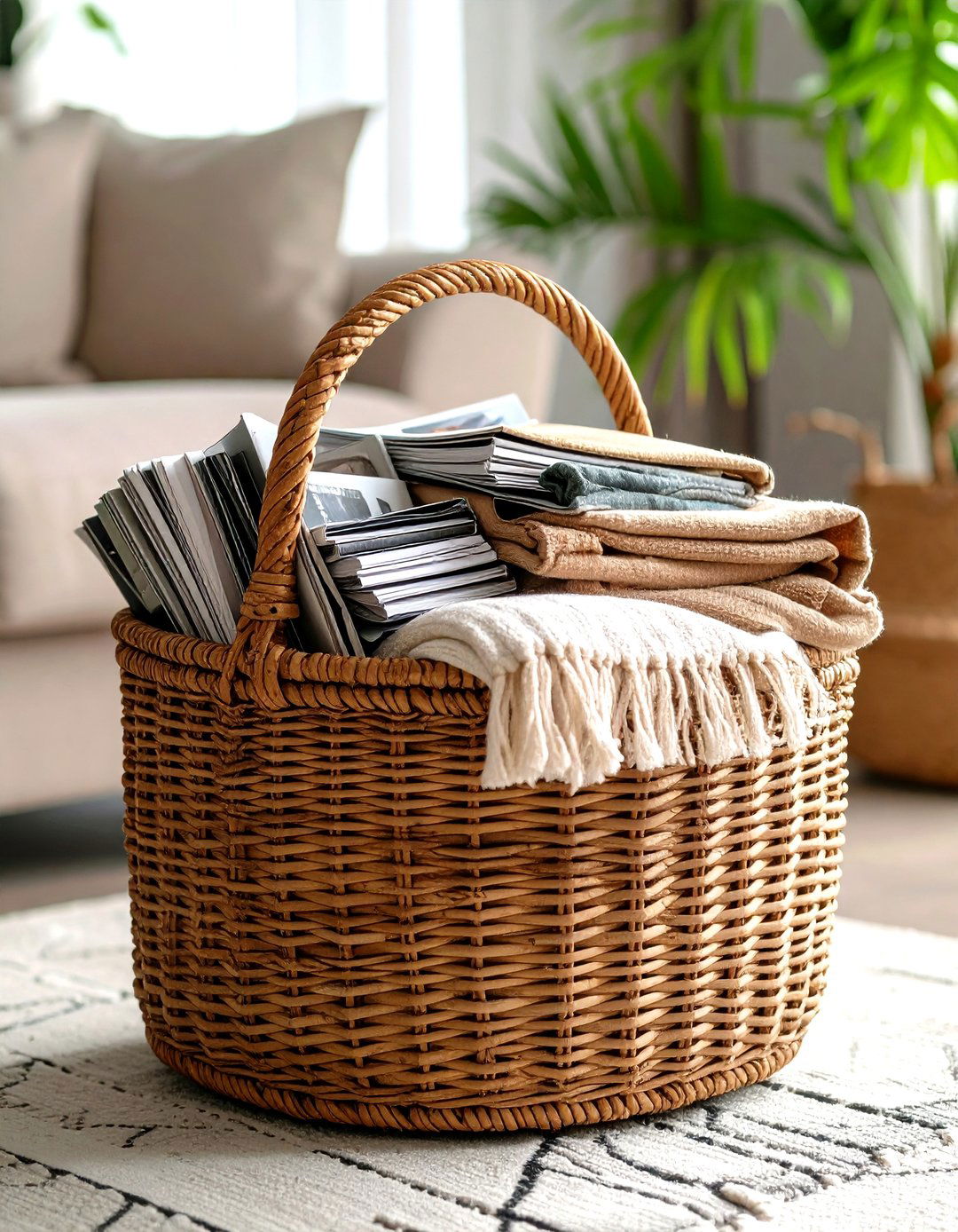 Woven Baskets Organize with Boho Cottage Style Charm - 20 Boho Cottage Style Decor Ideas