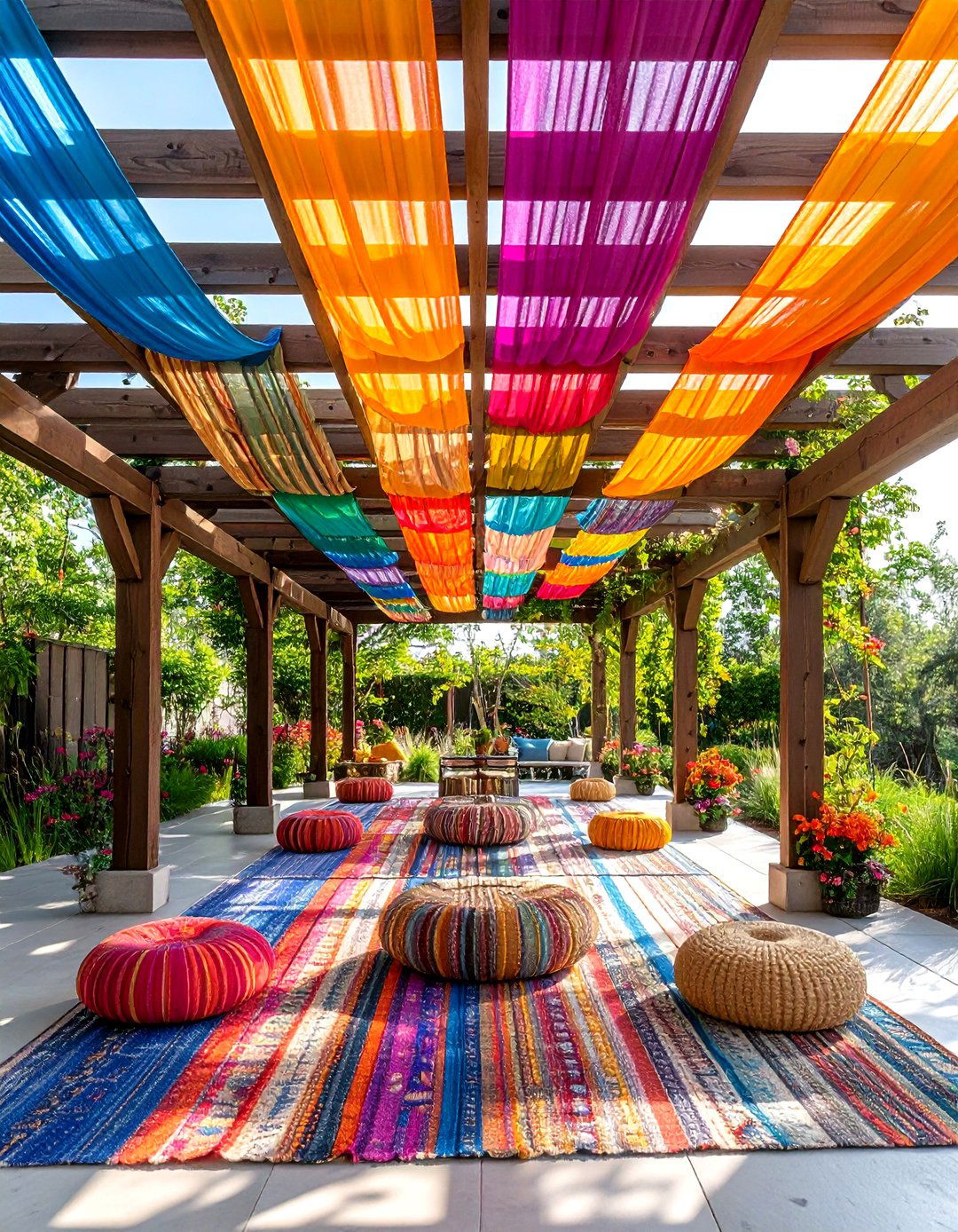Woven Fabric Pergola Shade Structure - 20 Pergola Shade Ideas