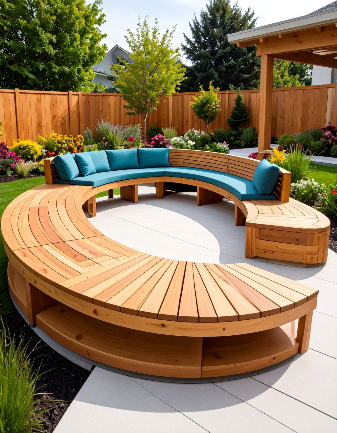 Wrap Around Built in Deck Bench - 20 Built-in Deck Bench Ideas and Designs