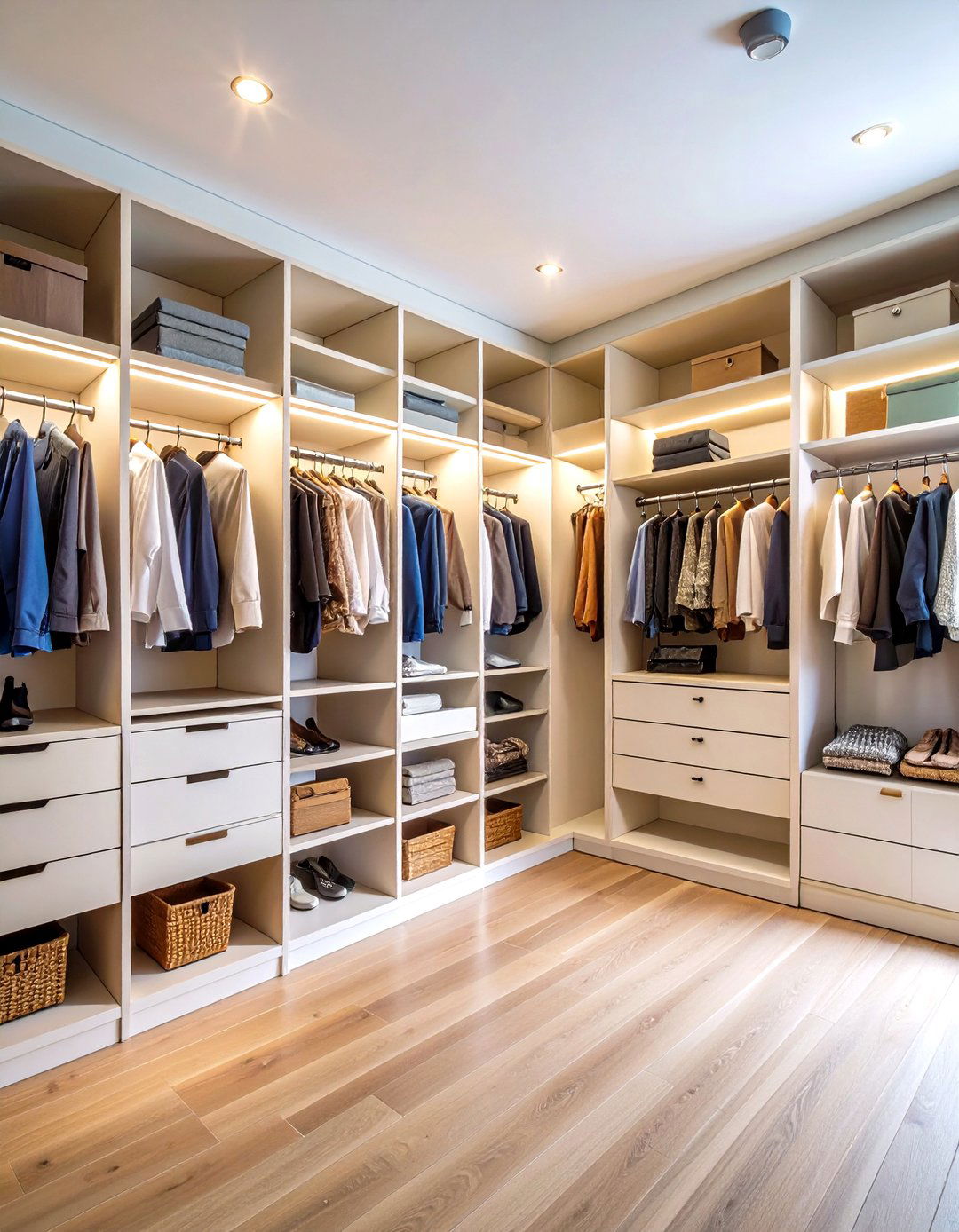 Wraparound Closet Shelving Design - 20 Closet Shelving Ideas