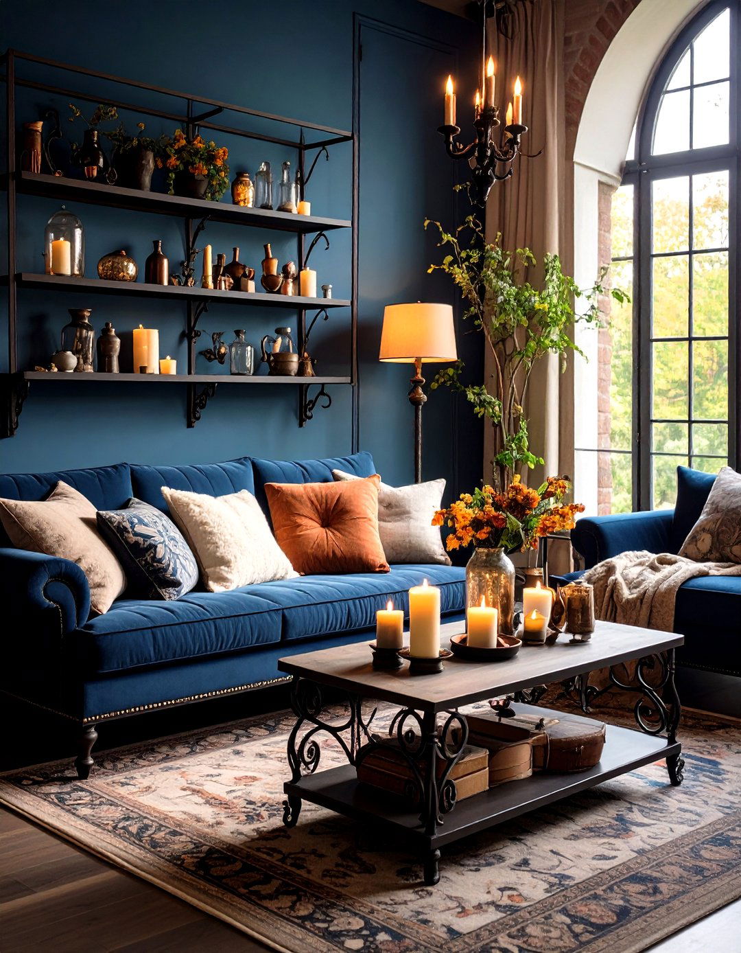 Wrought Iron Accent Witchy Living Room Furniture - 20 Witchy Living Room Ideas
