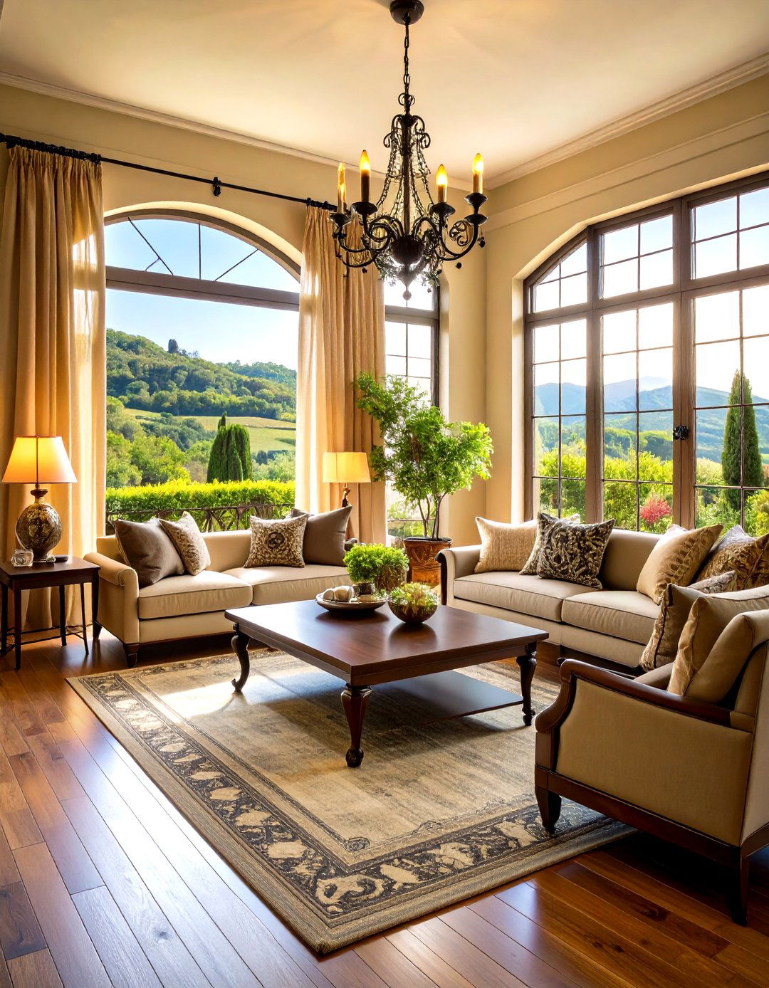 Wrought Iron Accents - 20 Tuscan Living Room Ideas