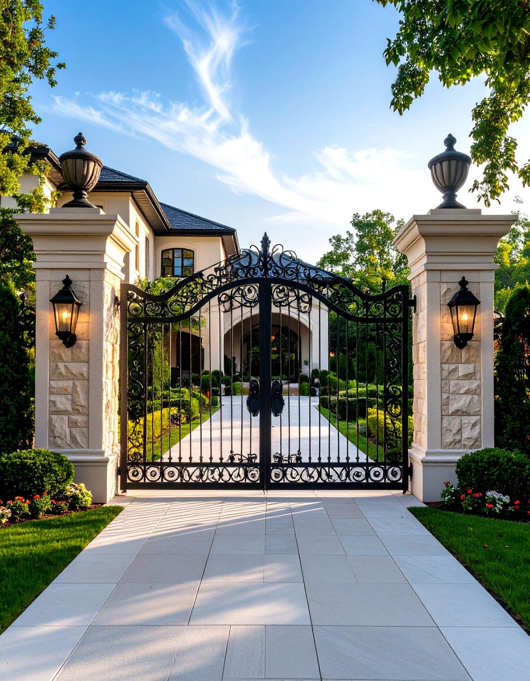 Wrought Iron Gate Driveway Entrance - 20 driveway entrance ideas