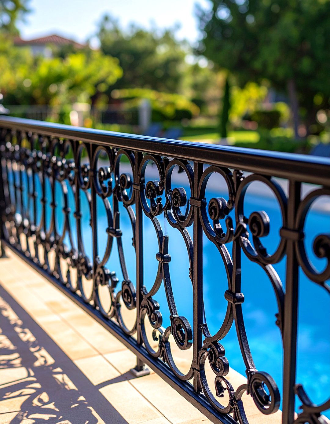 Wrought Iron Railings for Timeless Elegance - 20 Pool Deck Railing Ideas