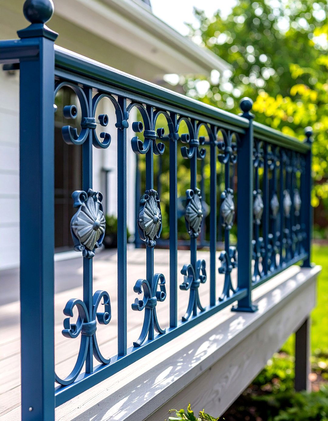 Wrought Iron Style Metal Deck Railing - 20 Metal Deck Railing Ideas