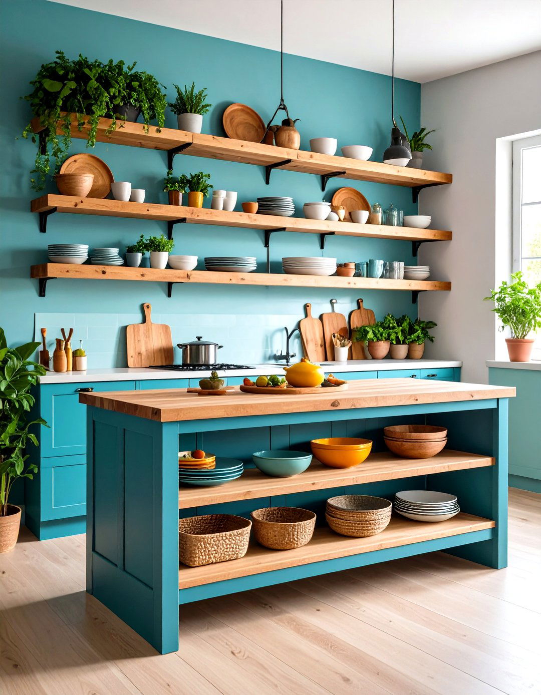 X Brace Barn Door Farmhouse Kitchen Island Maximizes Hidden Storage - 20 Farmhouse Kitchen Island Ideas