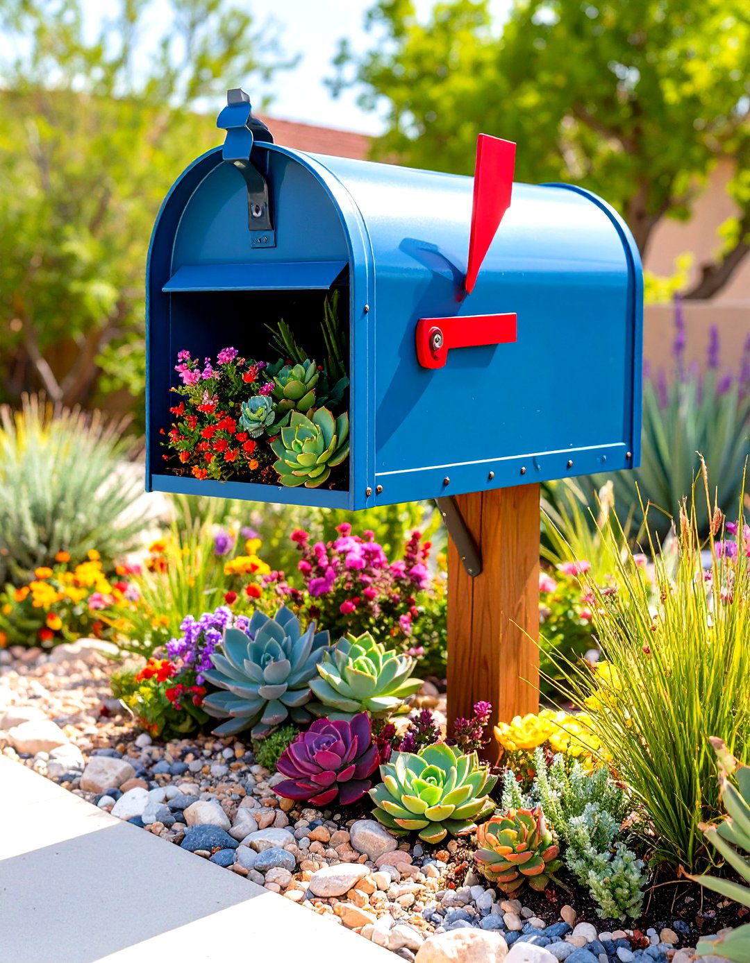 Xeriscape Drought Tolerant Mailbox Landscaping - 20 Mailbox Landscaping Ideas