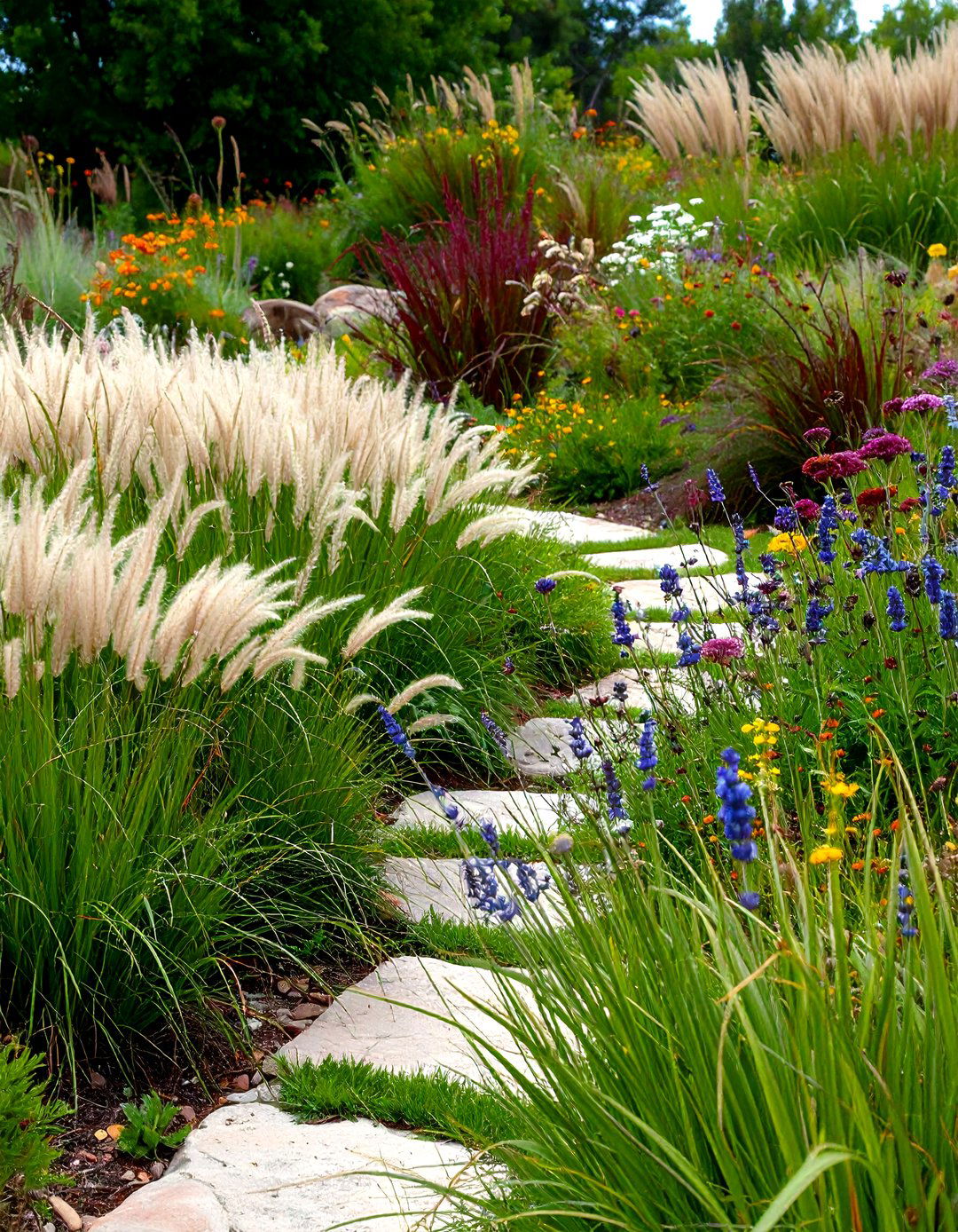 Xeriscape Ornamental Grass Meadow - 20 Xeriscape Ideas