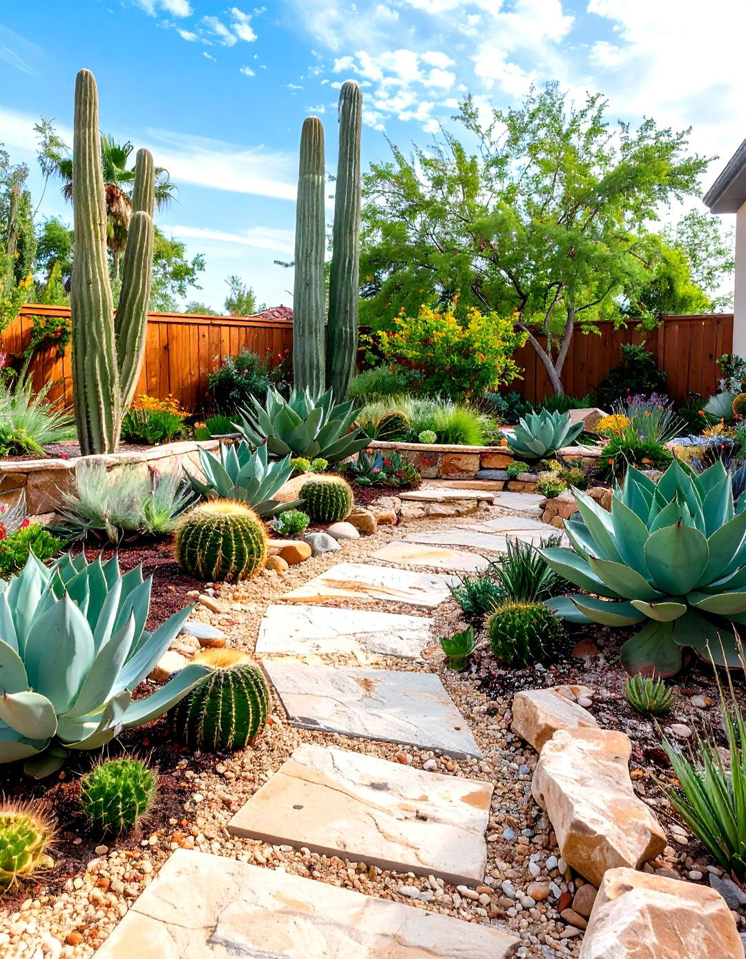 Xeriscape Permeable Hardscape Patio - 20 Xeriscape Ideas