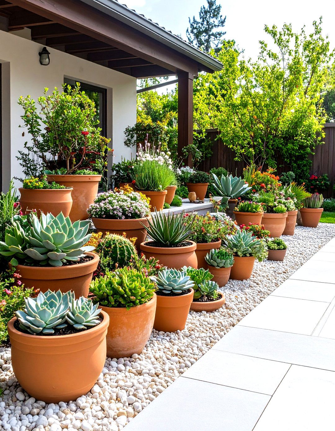 Xeriscape Succulent Container Garden - 20 Xeriscape Ideas