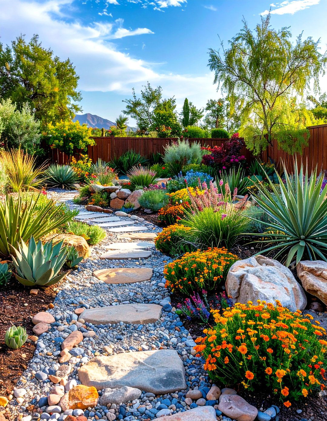 Xeriscaped Low Maintenance Backyard Landscaping - 20 Low Maintenance Backyard Landscaping Ideas