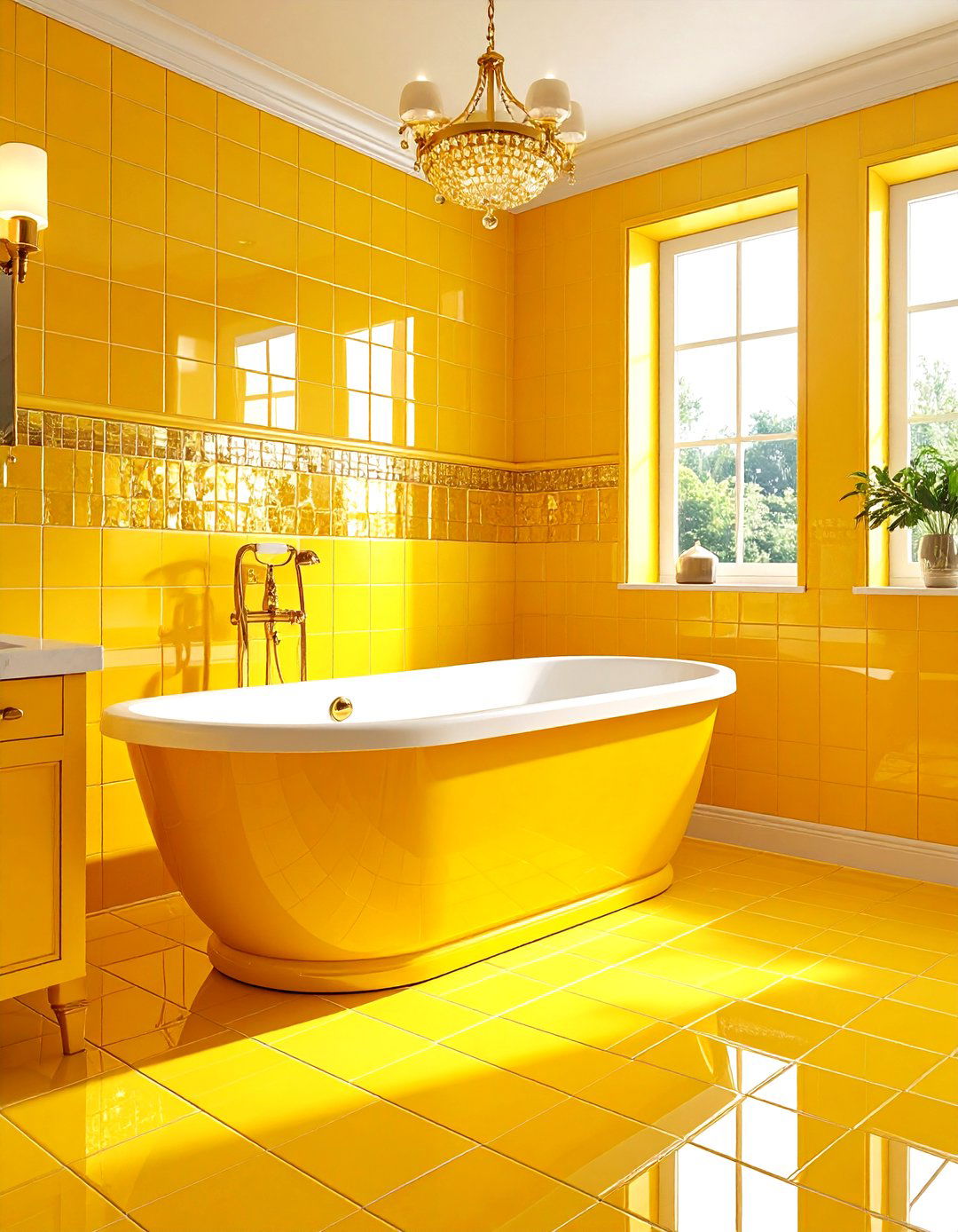 Yellow Bathroom Backsplash Ideas - 20 Yellow Bathroom Ideas