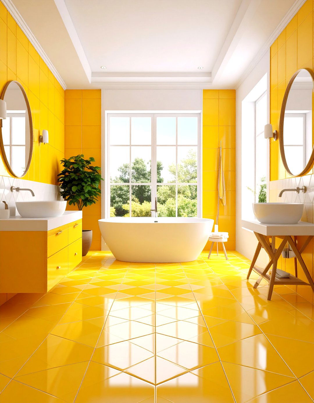 Yellow Bathroom Floor Tile Ideas - 20 Yellow Bathroom Ideas