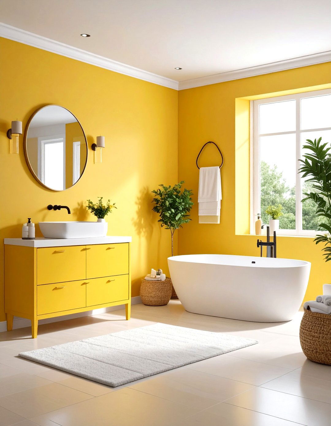 Yellow Bathroom Paint Wall Ideas - 20 Yellow Bathroom Ideas