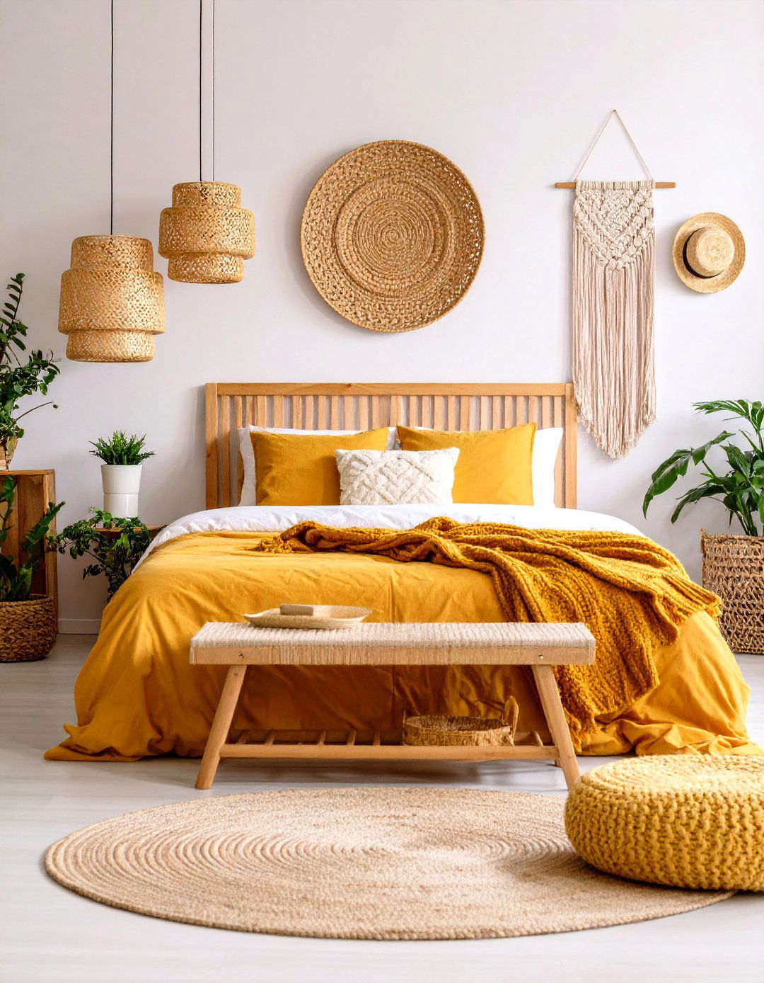 Yellow Bedroom Bohemian Style with Eclectic Elements - 20 Yellow Bedroom Ideas