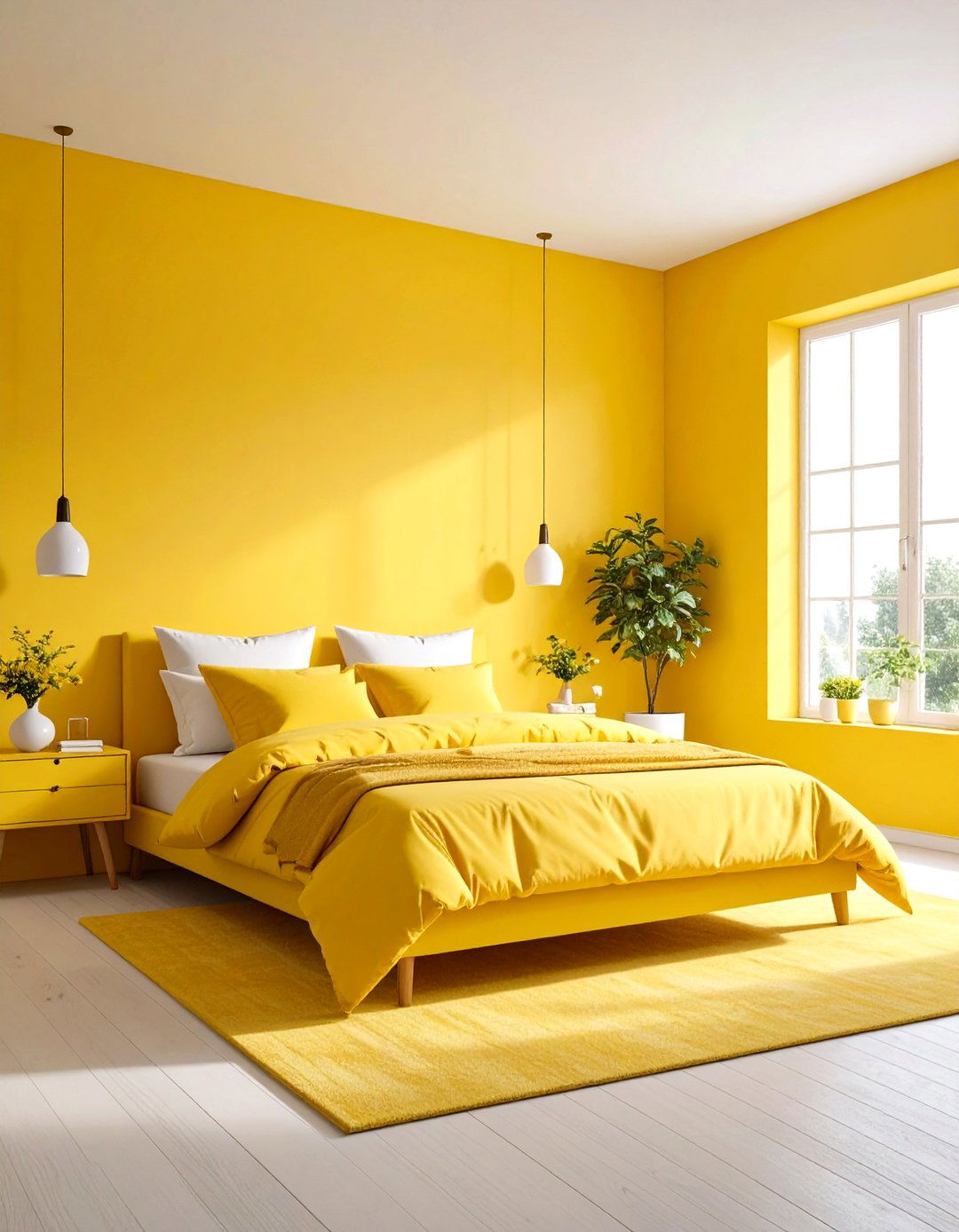 Yellow Bedroom Monochromatic Design Scheme - 20 Yellow Bedroom Ideas