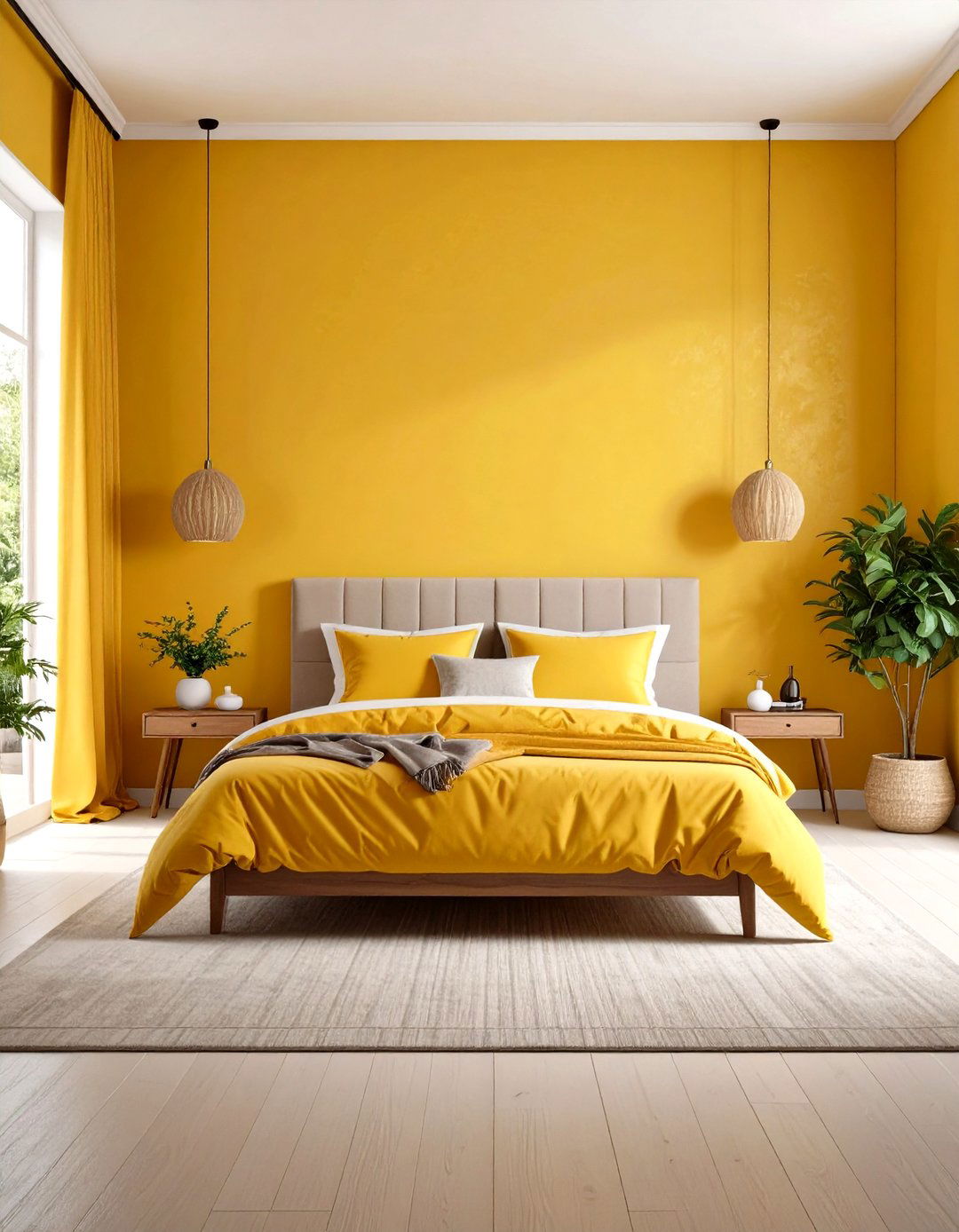 Yellow Bedroom Textured Wall Treatment Options - 20 Yellow Bedroom Ideas