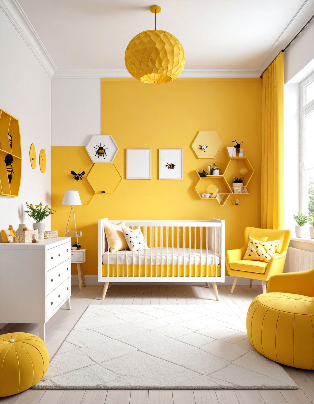 Yellow Nursery Nature and Bee Theme - 20 Yellow Nursery Ideas