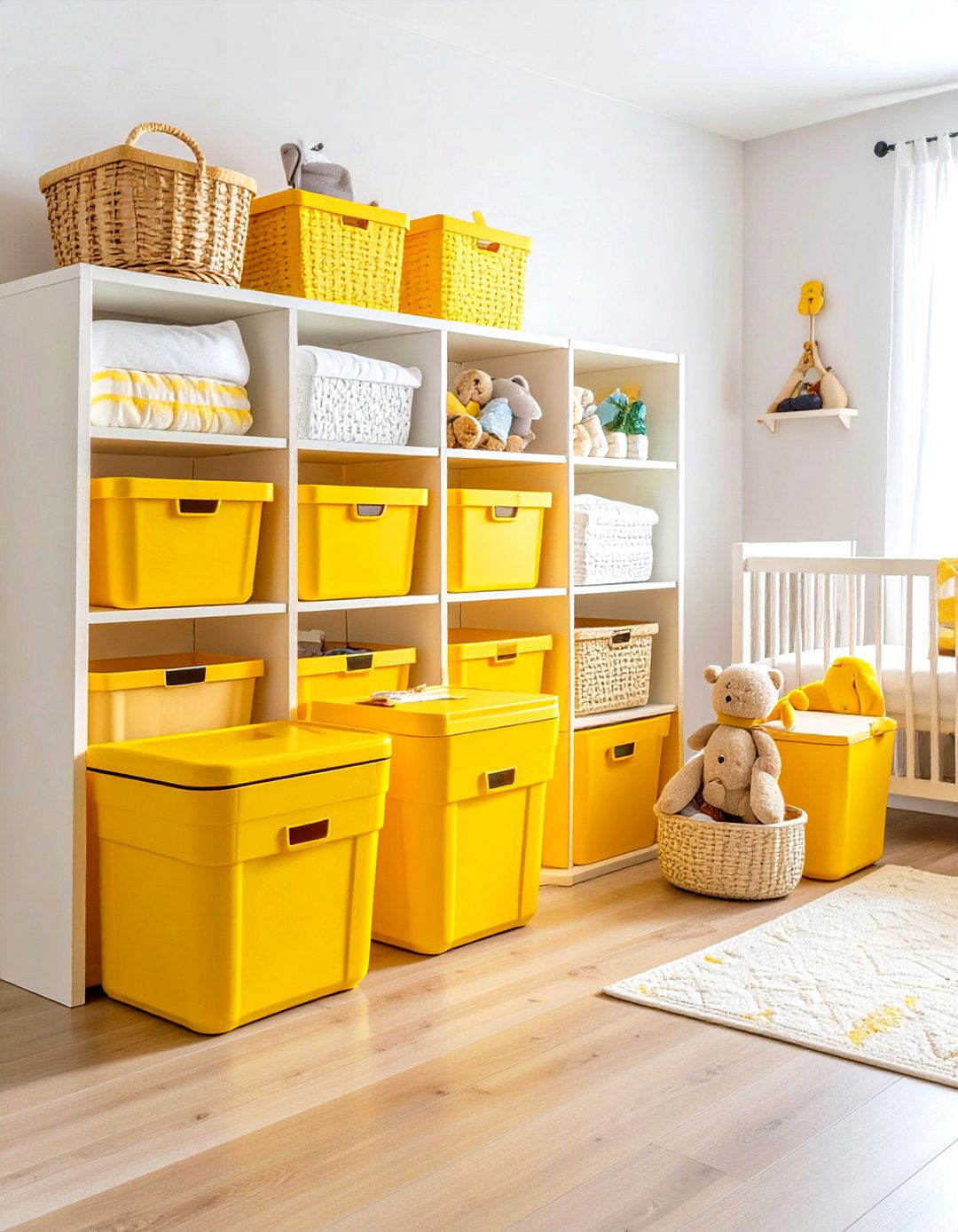 Yellow Nursery Storage and Organization Solutions - 20 Yellow Nursery Ideas