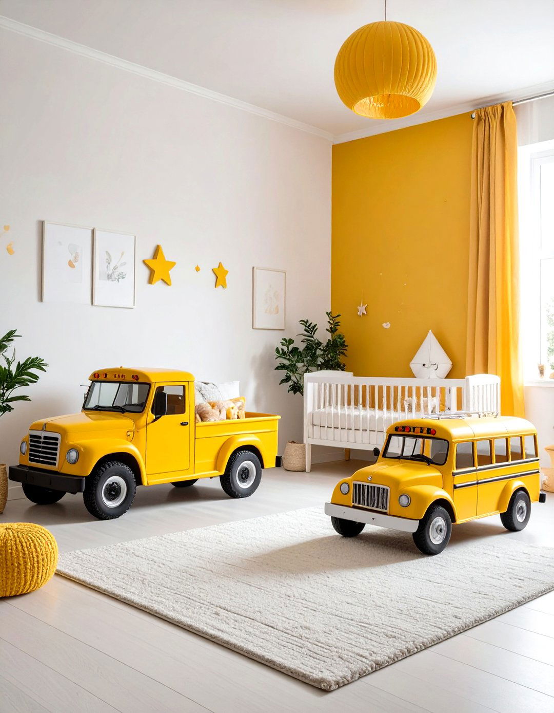 Yellow Nursery Transportation and Vehicle Themes - 20 Yellow Nursery Ideas