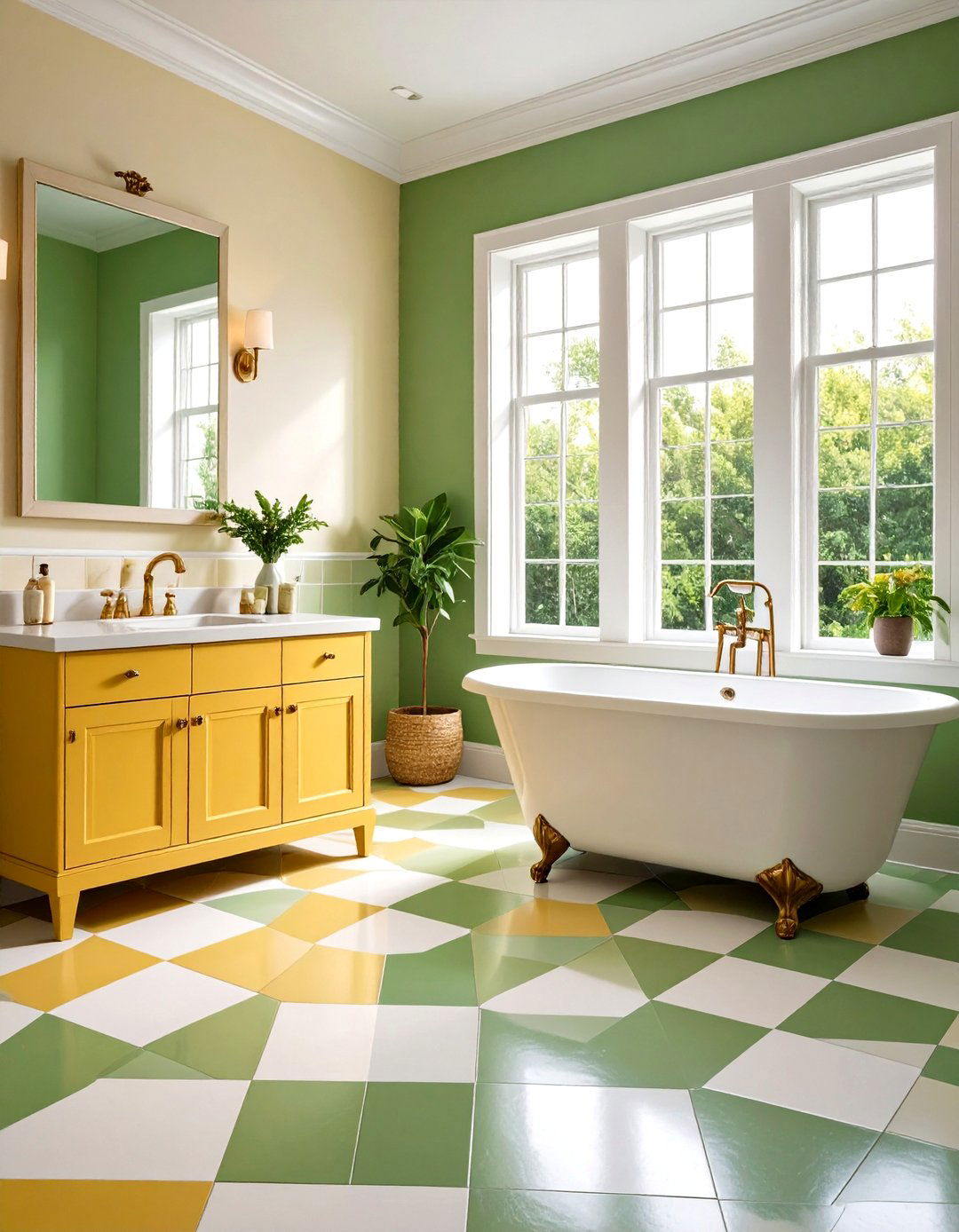 Yellow and Green Mint and Butter Color Scheme - 20 Yellow and Green Bathroom Ideas